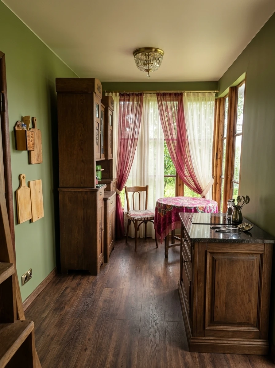 Дизайн кухни в стиле Классика — фото интерьера от нейросети RoomGPT
