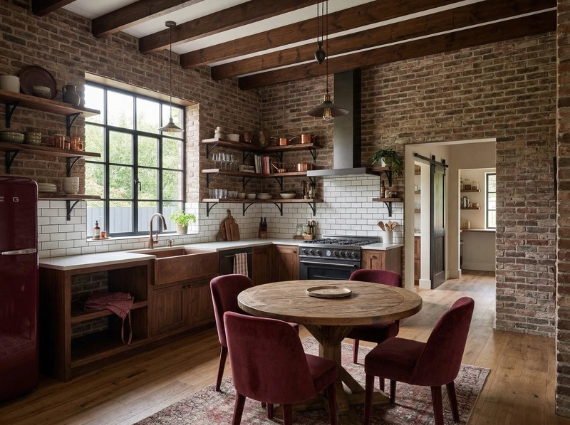 Дизайн кухни в стиле Лофт — фото интерьера от нейросети RoomGPT