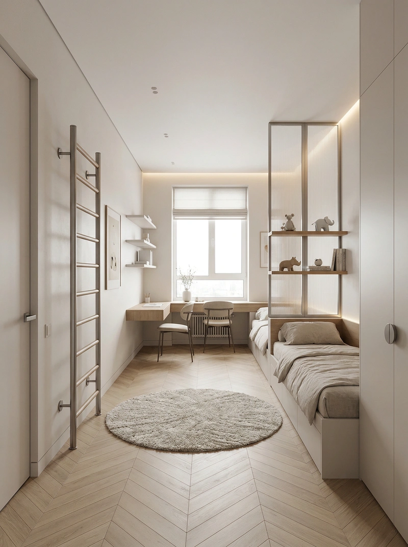 Дизайн интерьера в стиле Минимализм — Детская от нейросети RoomGPT