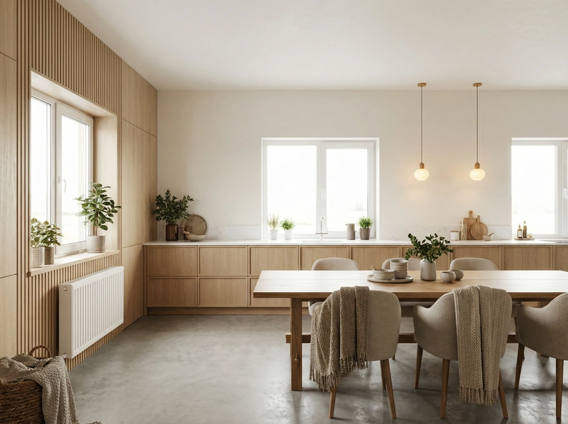 Дизайн интерьера в стиле Хюгге — Кухня от нейросети RoomGPT