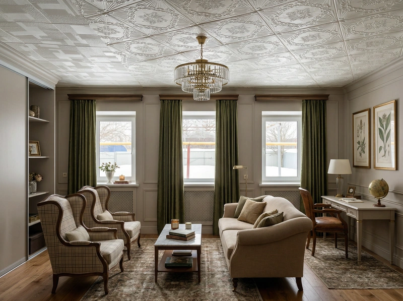 Дизайн интерьера в стиле Классика — Гостиная от нейросети RoomGPT