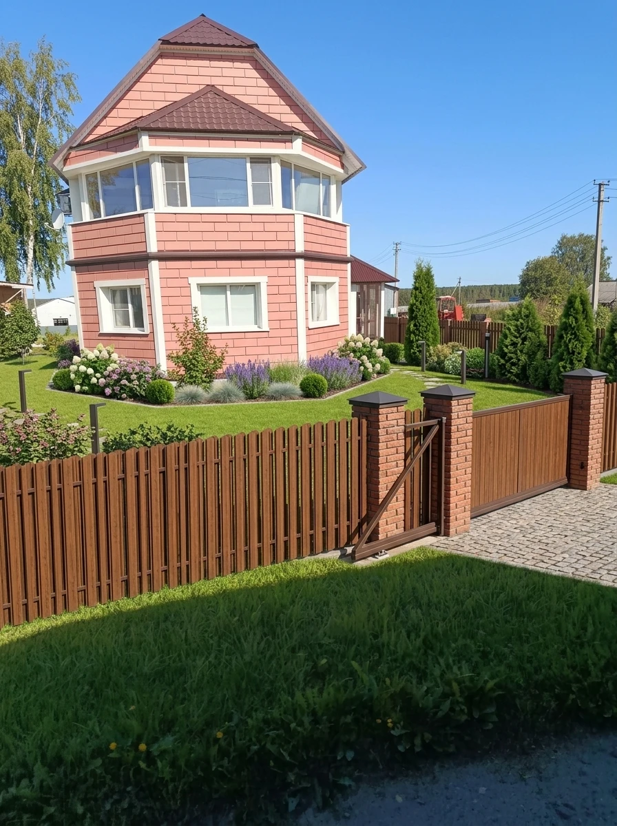 Дизайн участка в стиле Русская усадьба — фото участка от нейросети RoomGPT