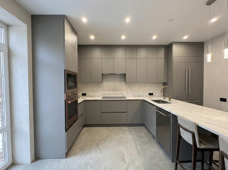 Дизайн интерьера в стиле Контемпорари — Кухня от нейросети RoomGPT