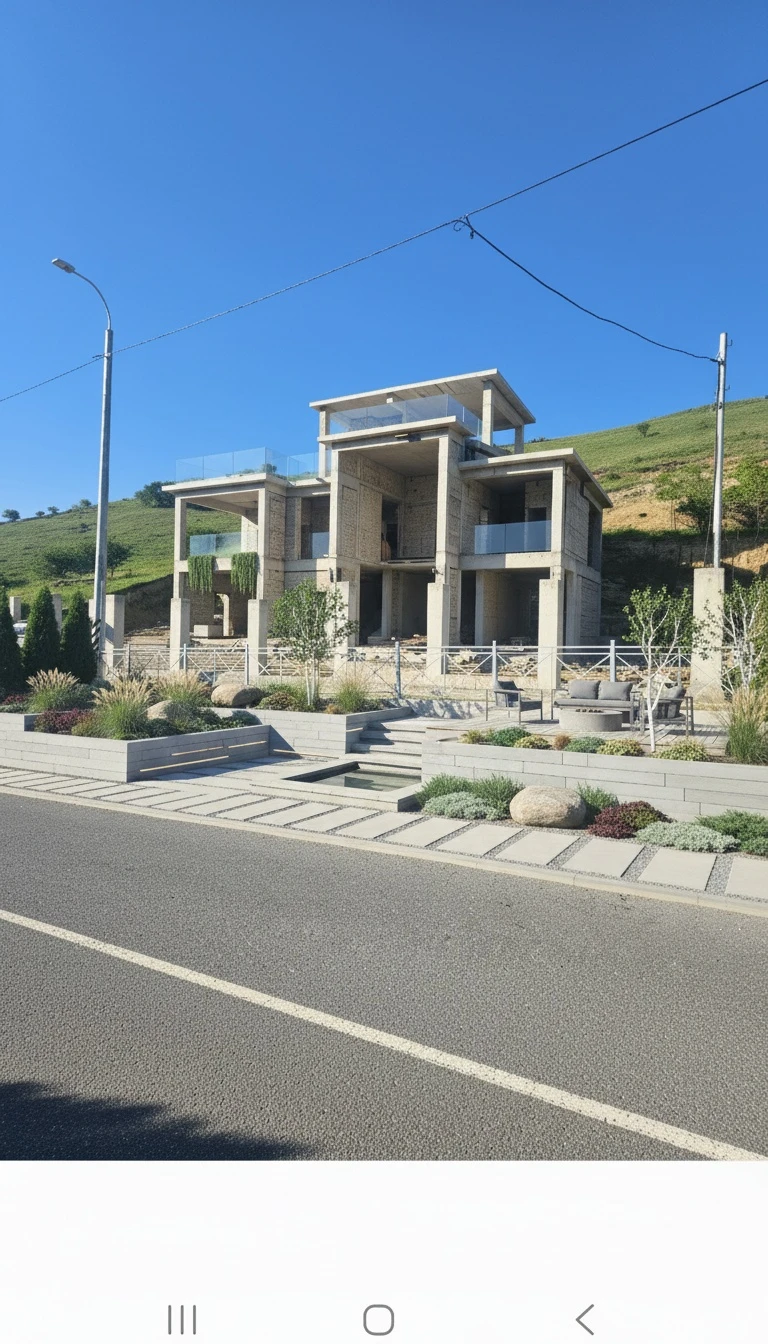 Ландшафтный дизайн в стиле Сканди — Участок от нейросети RoomGPT
