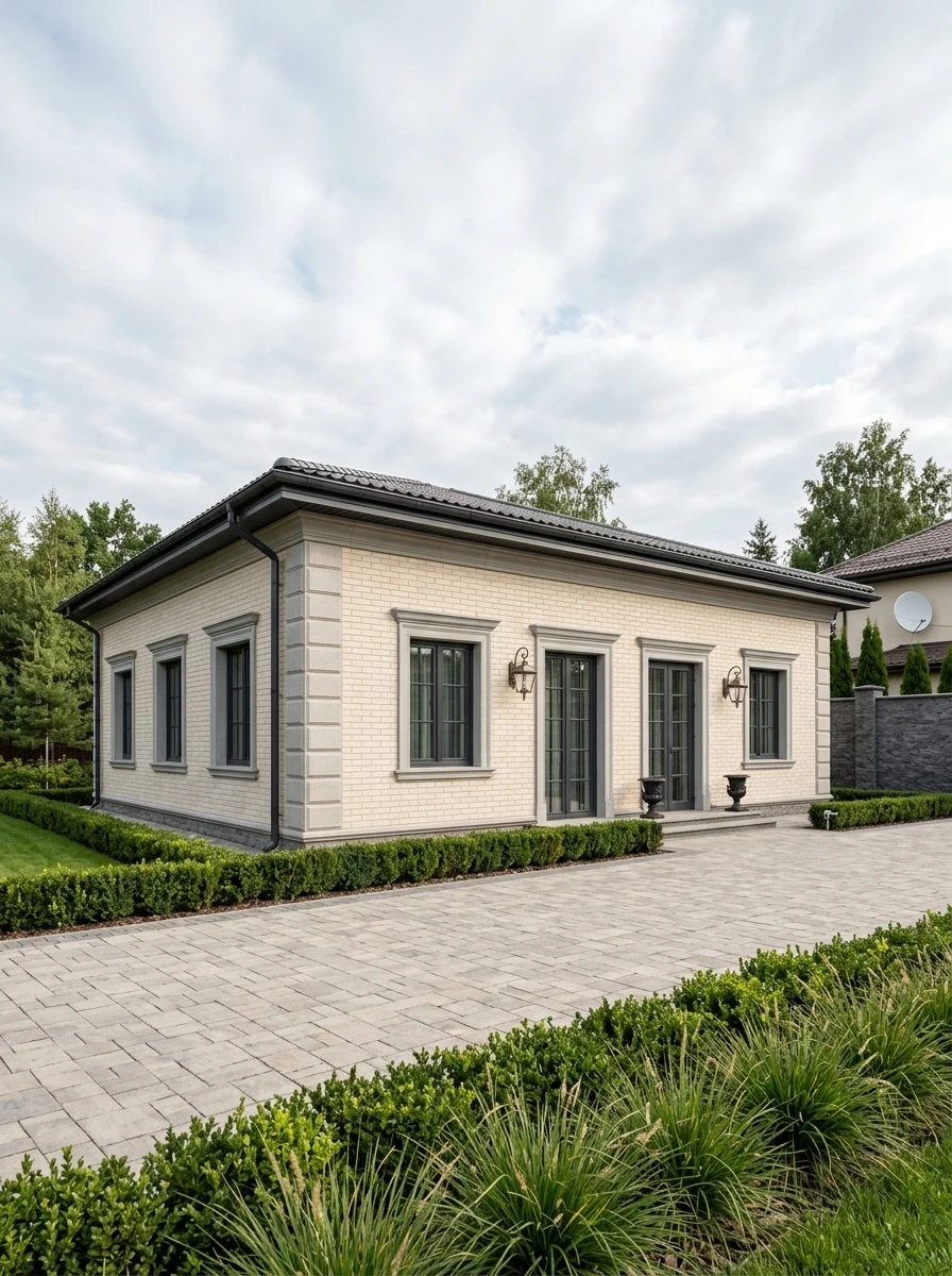 Дизайн фасада в стиле Классика — Фасад от нейросети RoomGPT