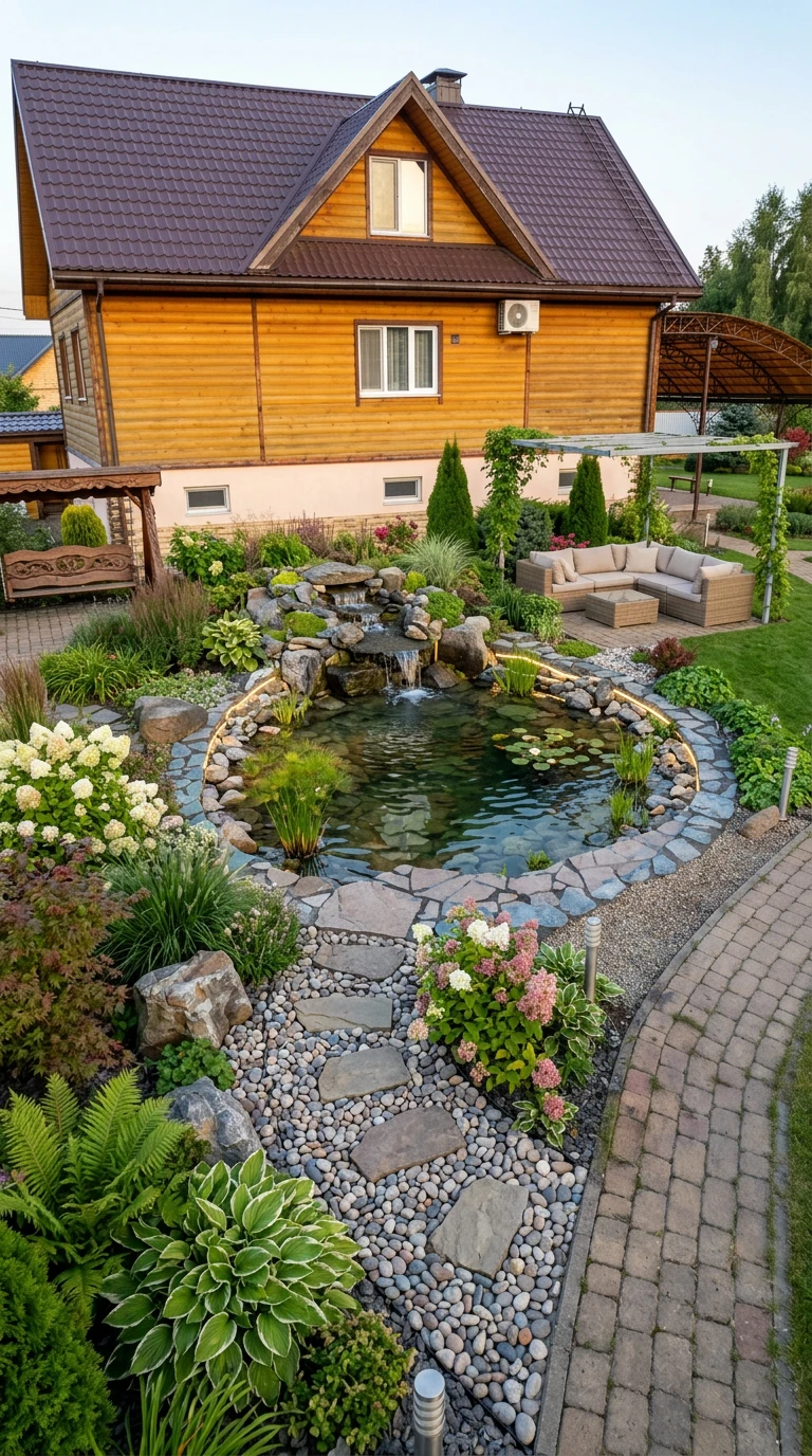 Дизайн участка в стиле Эко/Натуральный — фото участка от нейросети RoomGPT