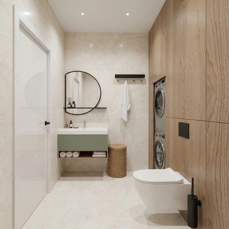 Дизайн ванной в стиле Без стиля — фото интерьера от нейросети RoomGPT