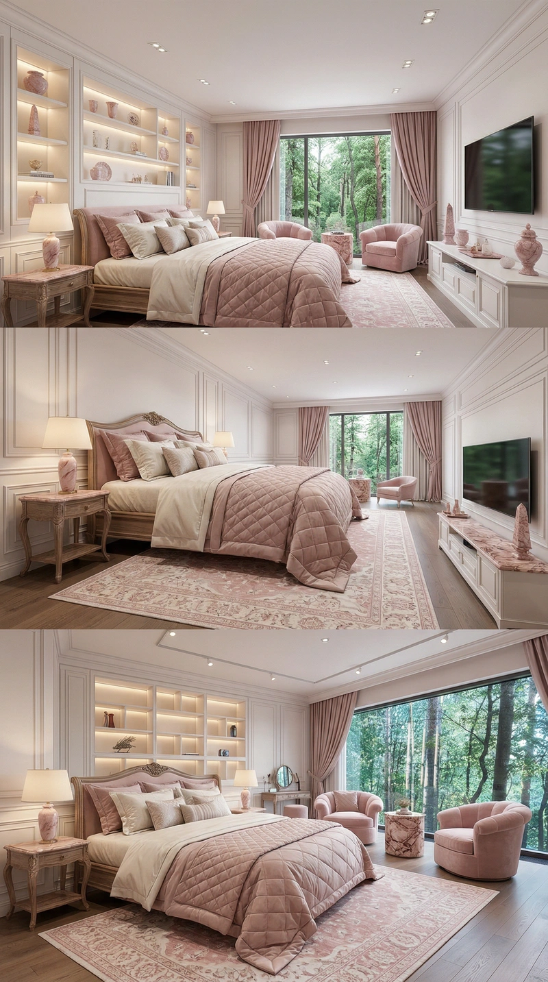 Дизайн интерьера в стиле Классика — Спальня от нейросети RoomGPT