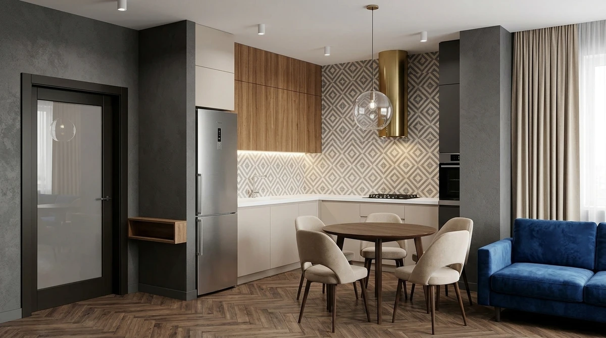 Дизайн интерьера в стиле Минимализм — Гостиная от нейросети RoomGPT