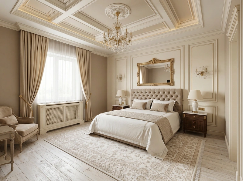 Дизайн интерьера в стиле Классика — Спальня от нейросети RoomGPT