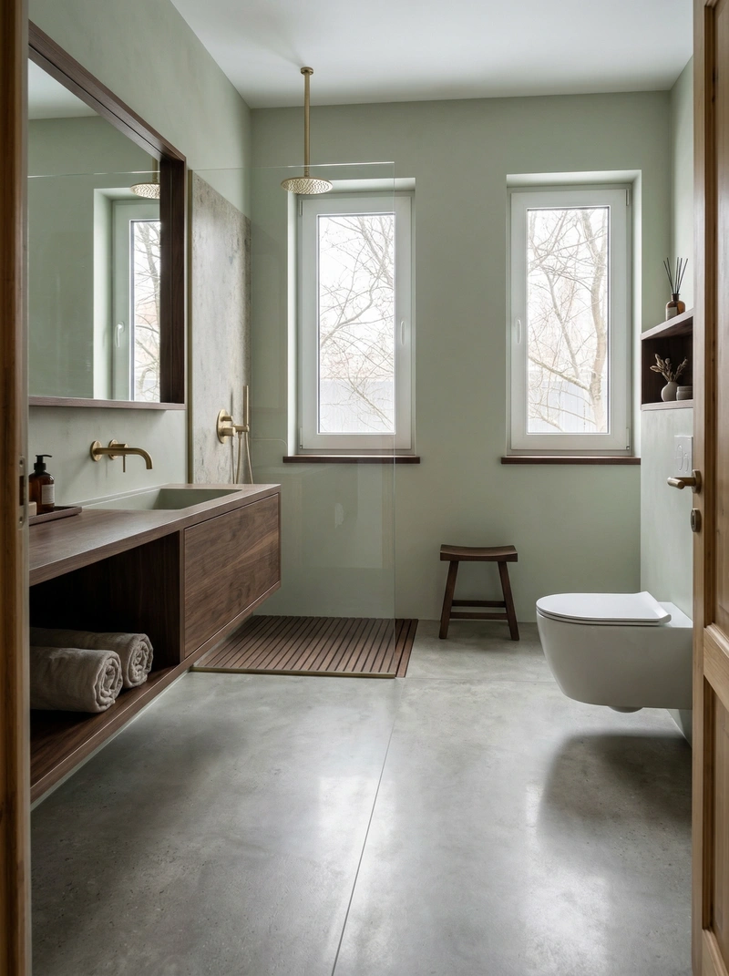 Дизайн интерьера в стиле Сканди — Ванная от нейросети RoomGPT