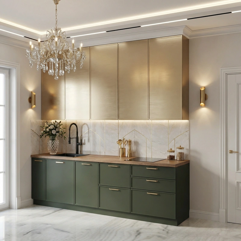 Дизайн интерьера в стиле Неоклассика — Кухня от нейросети RoomGPT