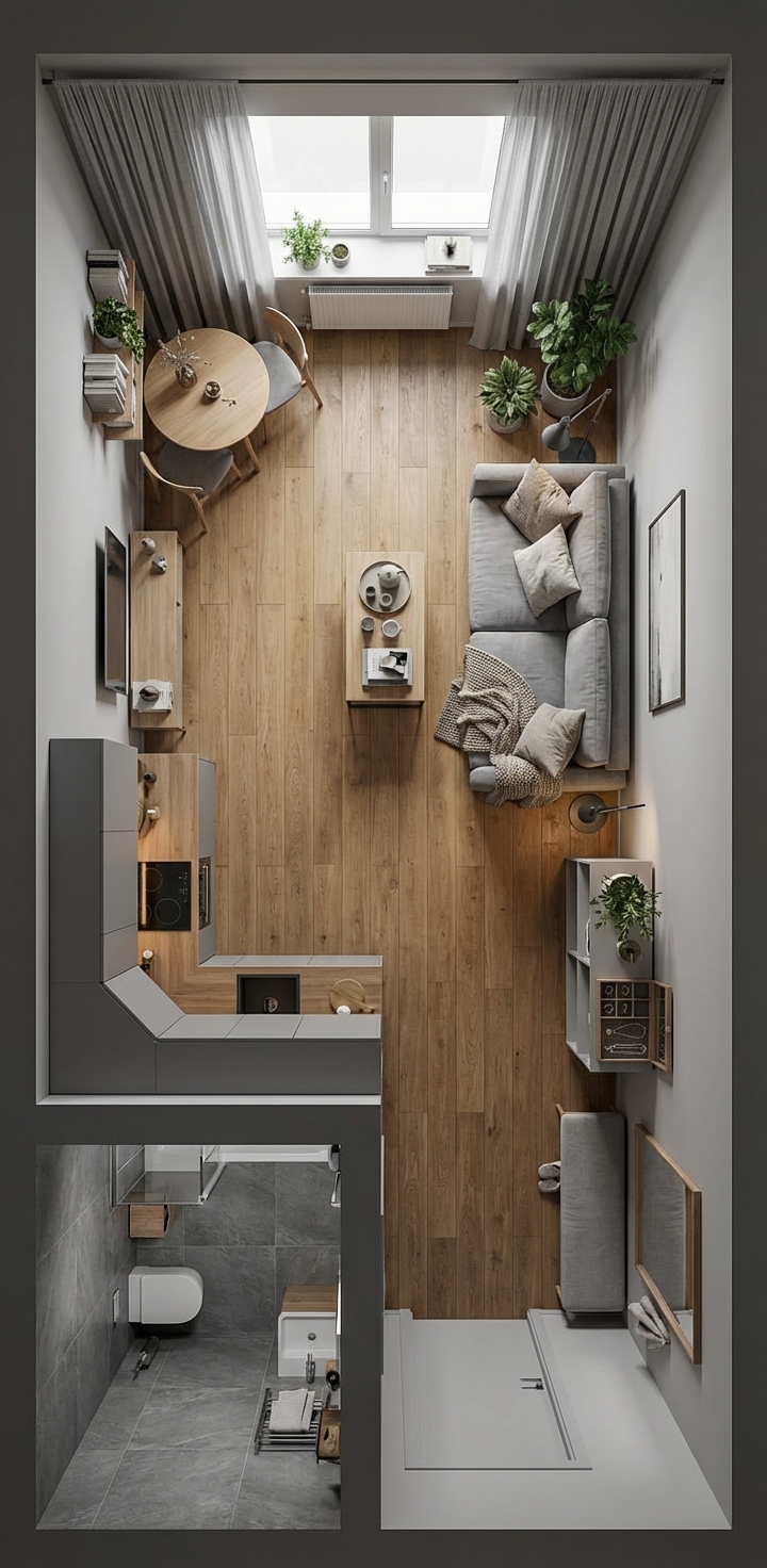 Дизайн гостиной в стиле Минимализм — фото интерьера от нейросети RoomGPT