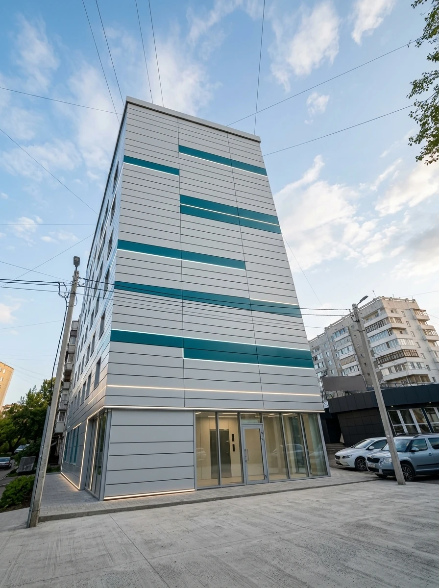 Дизайн фасада в стиле Хай-тек — Фасад от нейросети RoomGPT