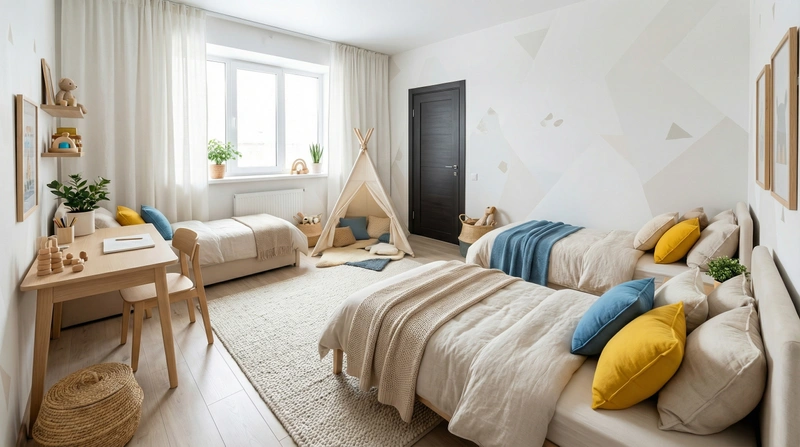 Дизайн интерьера в стиле Хюгге — Детская от нейросети RoomGPT