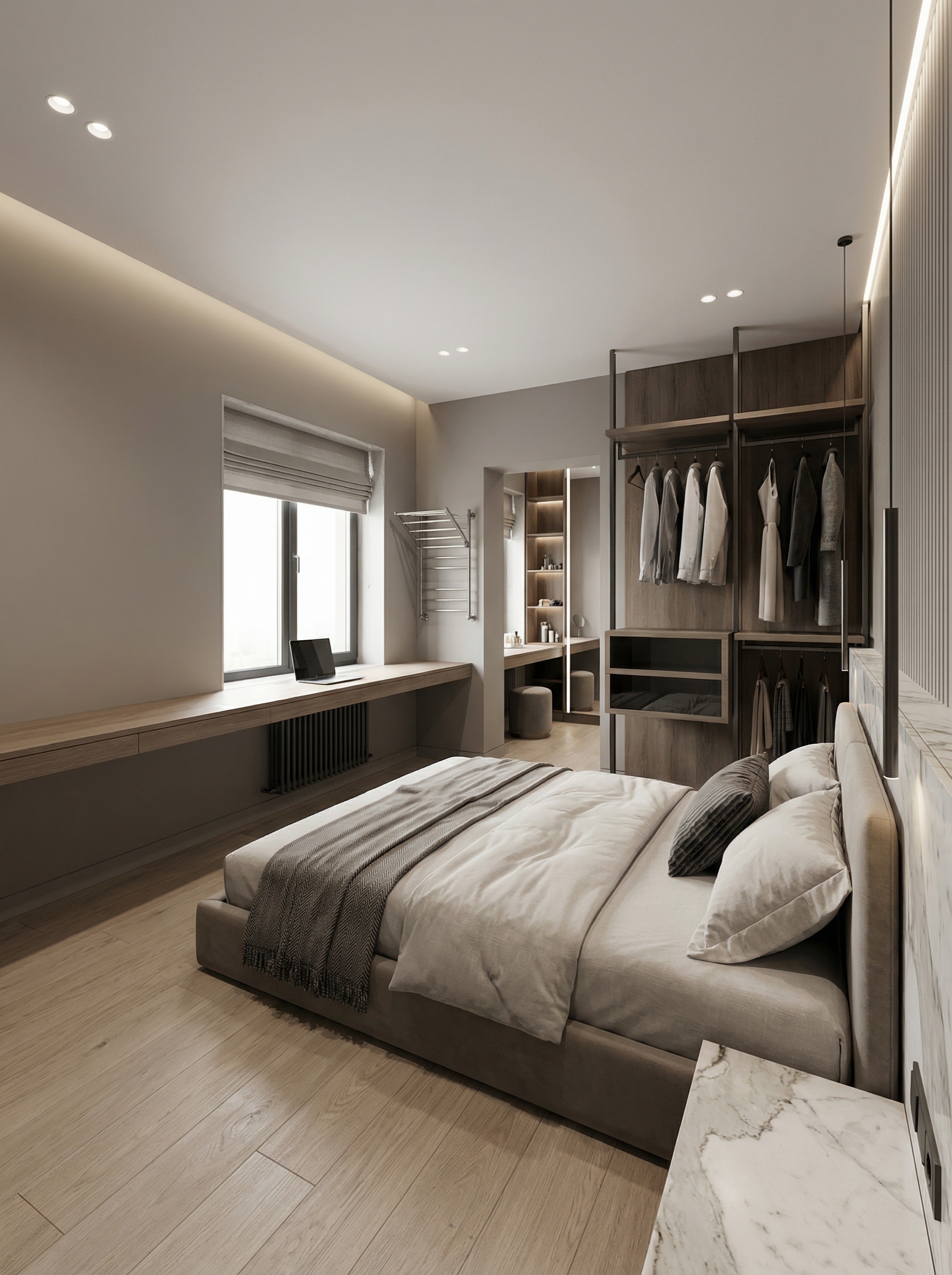 Дизайн спальни в стиле Минимализм — фото интерьера от нейросети RoomGPT