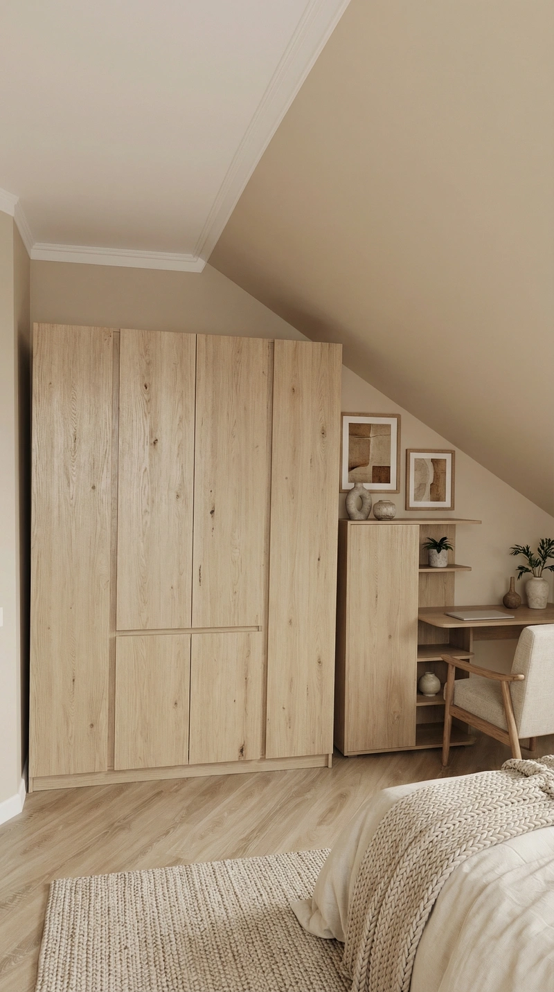 Дизайн спальни в стиле Japandi — фото интерьера от нейросети RoomGPT