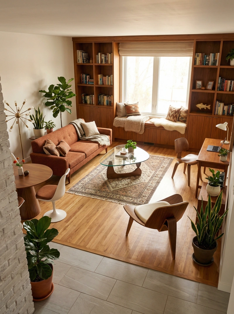 Дизайн интерьера в стиле Хюгге — Гостиная от нейросети RoomGPT