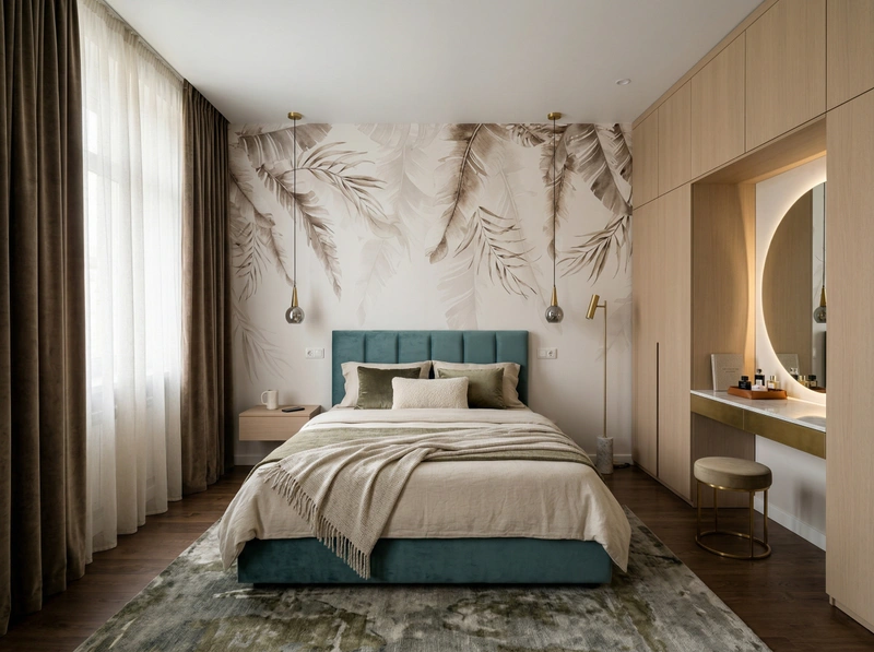 Дизайн спальни в стиле Минимализм — фото интерьера от нейросети RoomGPT