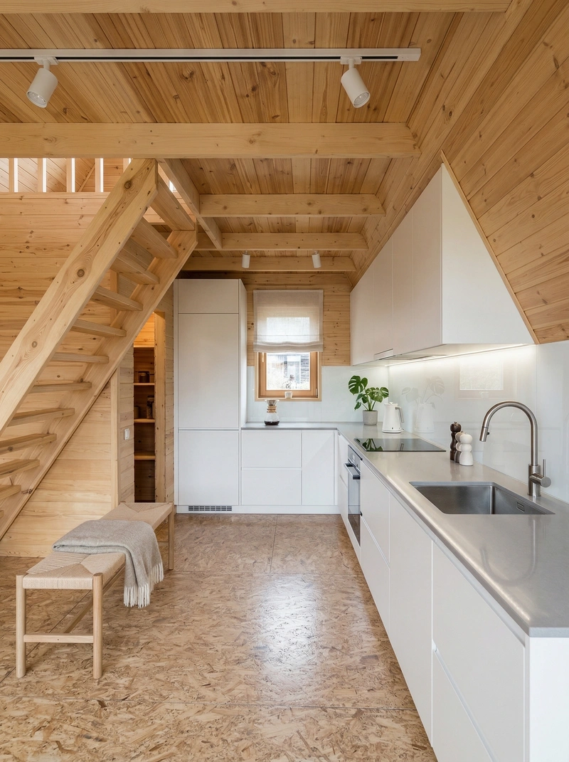 Дизайн кухни в стиле Сканди — фото интерьера от нейросети RoomGPT