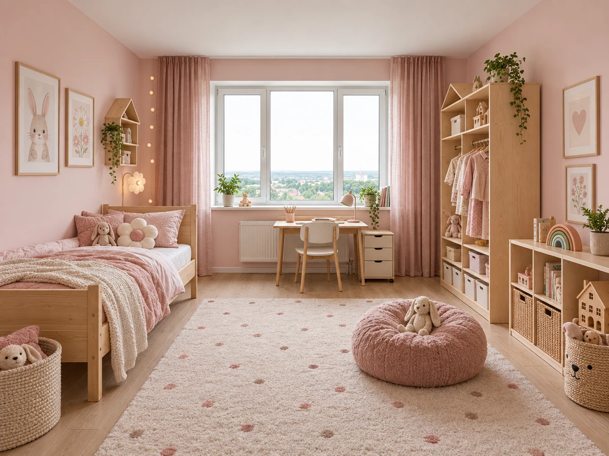 Дизайн детской в стиле Хюгге — фото интерьера от нейросети RoomGPT