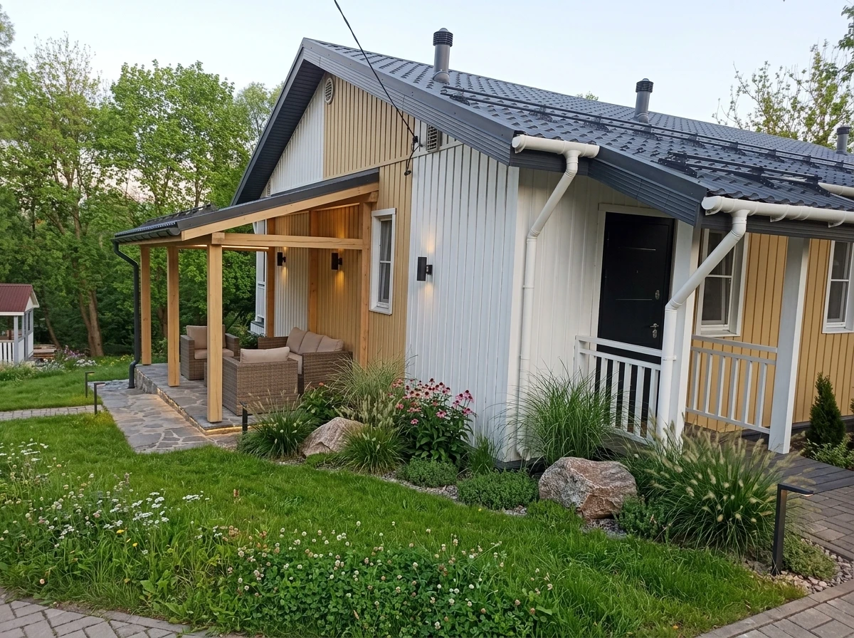 Дизайн участка в стиле Эко/Натуральный — фото участка от нейросети RoomGPT