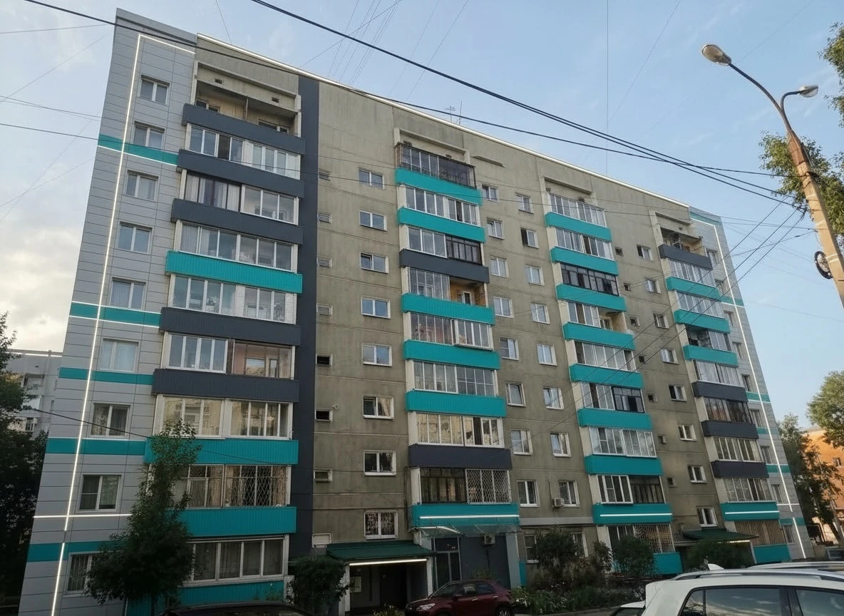 Дизайн фасада в стиле Хай-тек — Фасад от нейросети RoomGPT