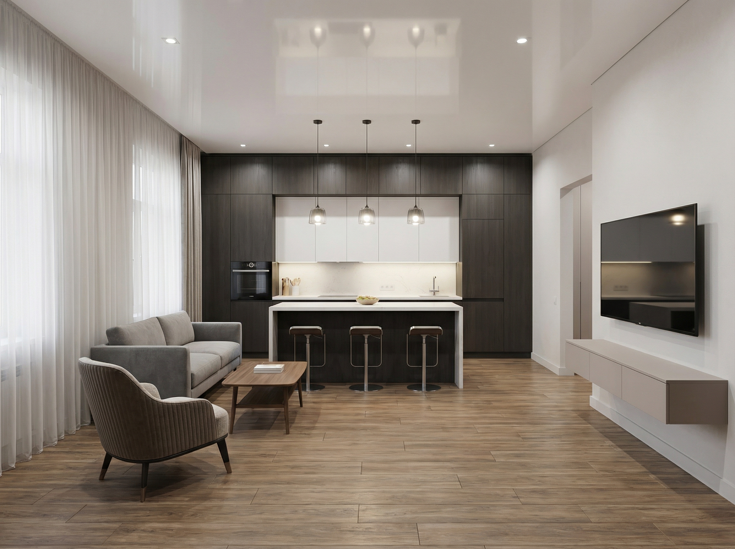 Дизайн кухни в стиле Минимализм — фото интерьера от нейросети RoomGPT