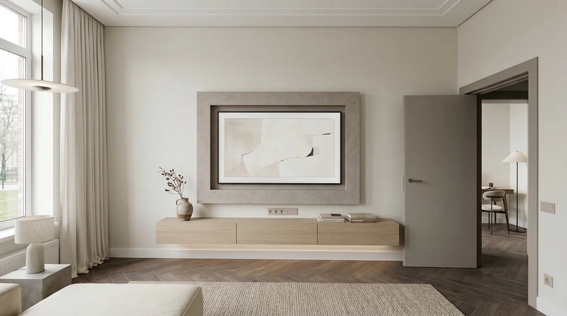 Дизайн интерьера в стиле Минимализм — Гостиная от нейросети RoomGPT