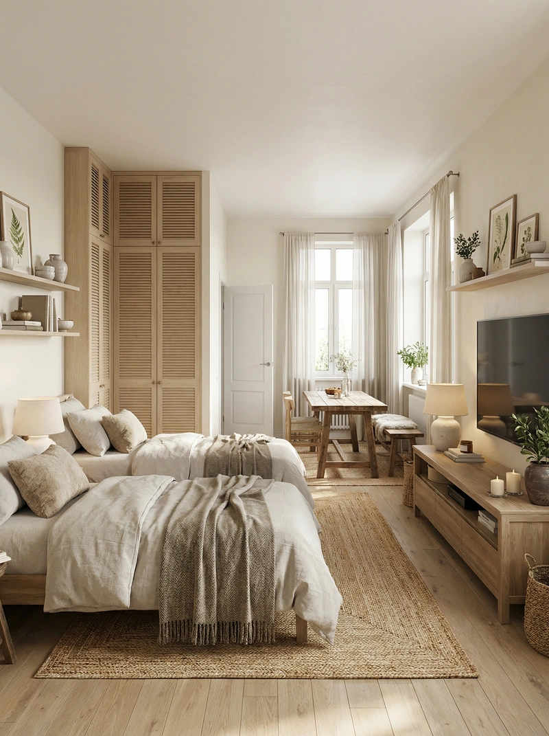 Дизайн интерьера в стиле Хюгге — Гостиная от нейросети RoomGPT