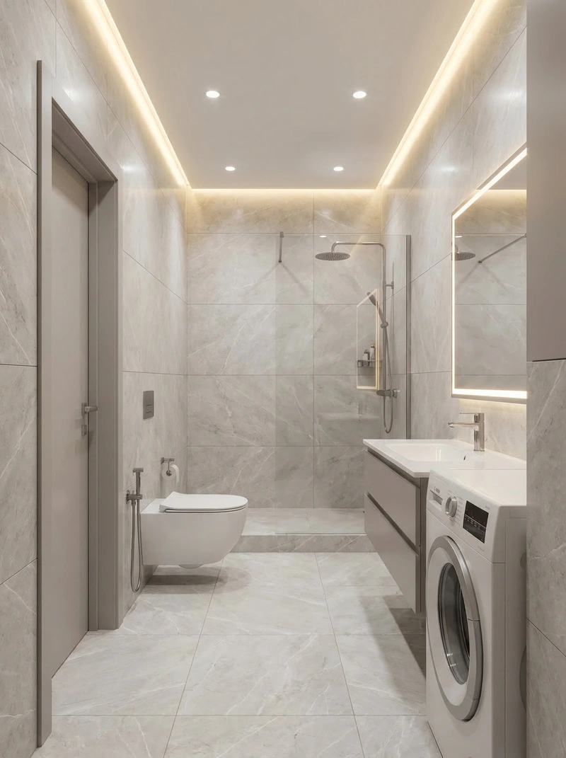 Дизайн ванной в стиле Без стиля — фото интерьера от нейросети RoomGPT