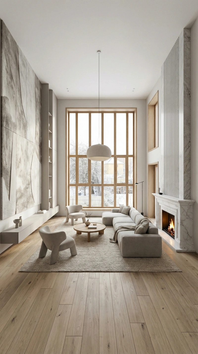Дизайн интерьера в стиле Сканди — Гостиная от нейросети RoomGPT