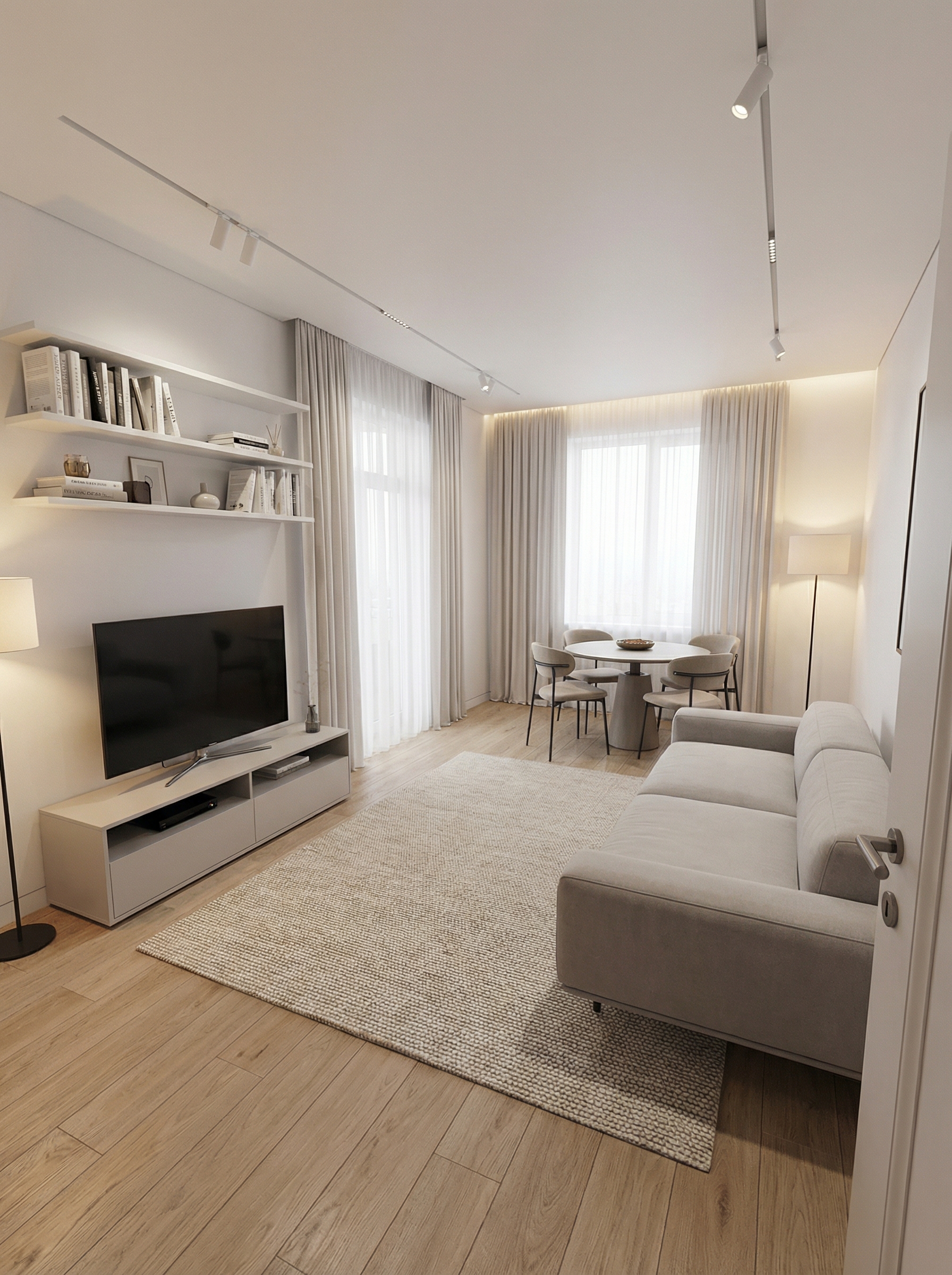 Дизайн гостиной в стиле Минимализм — фото интерьера от нейросети RoomGPT