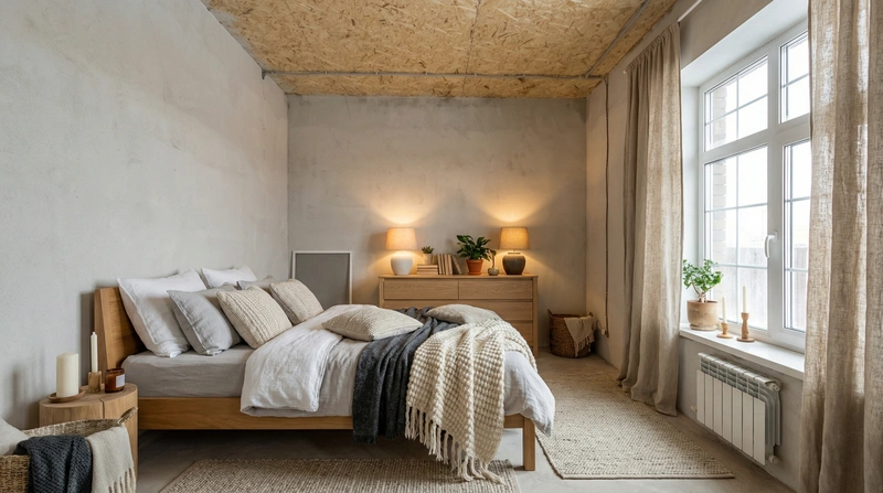 Дизайн интерьера в стиле Хюгге — Спальня от нейросети RoomGPT