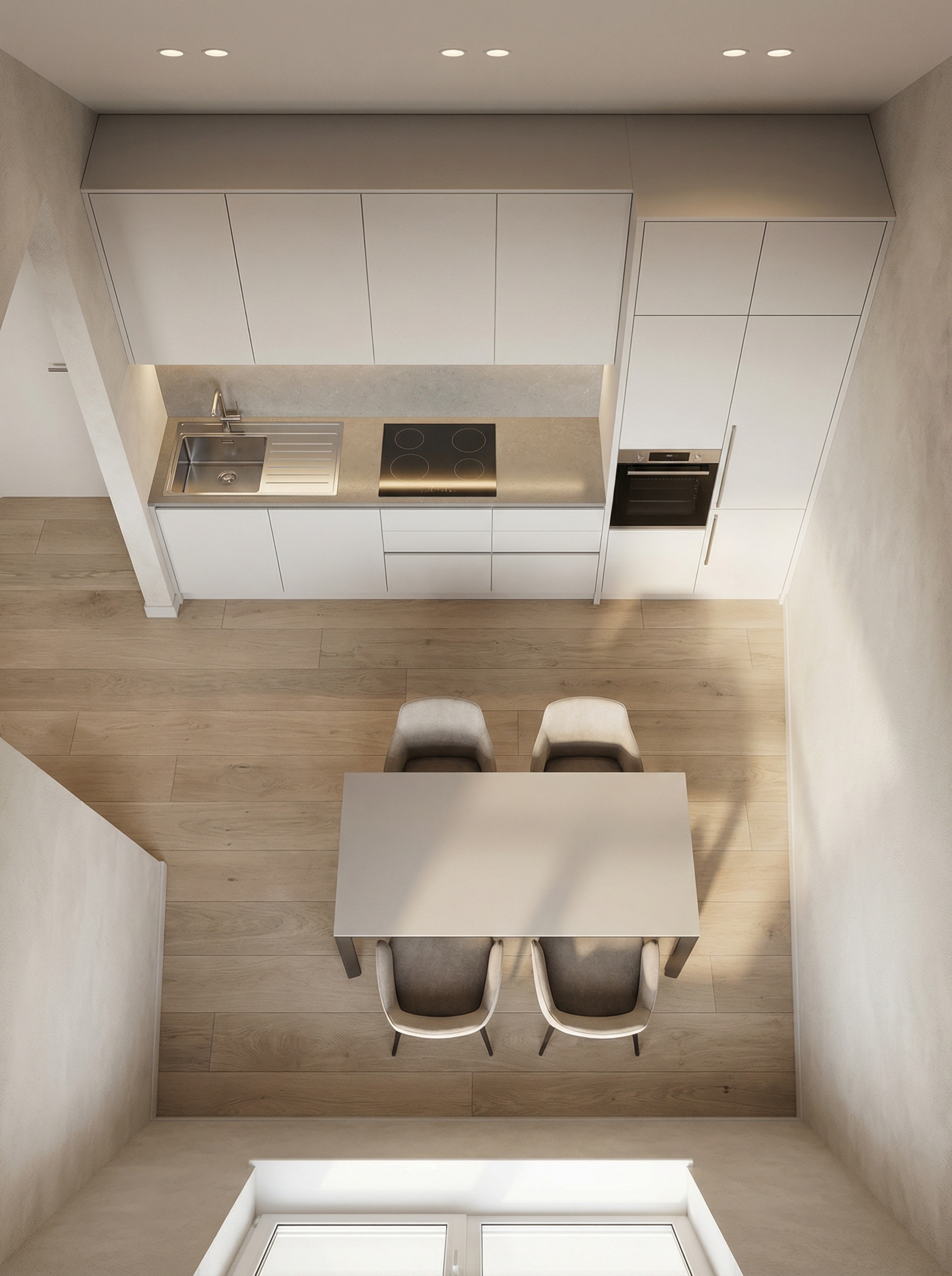 Дизайн кухни в стиле Минимализм — фото интерьера от нейросети RoomGPT