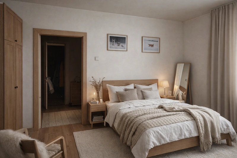 Дизайн интерьера в стиле Хюгге — Спальня от нейросети RoomGPT