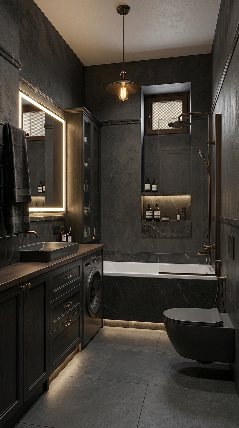 Дизайн интерьера в стиле Классика — Ванная от нейросети RoomGPT