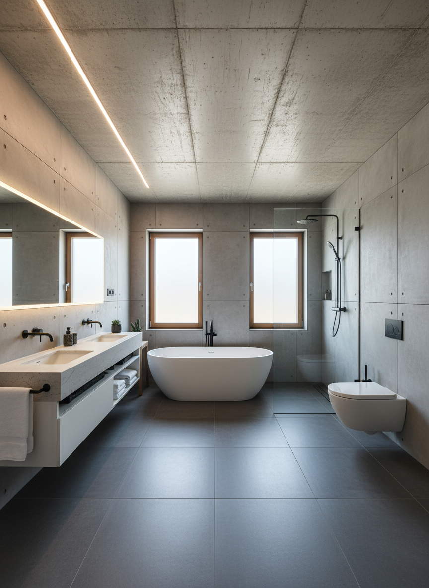 Дизайн ванной в стиле Минимализм — фото интерьера от нейросети RoomGPT