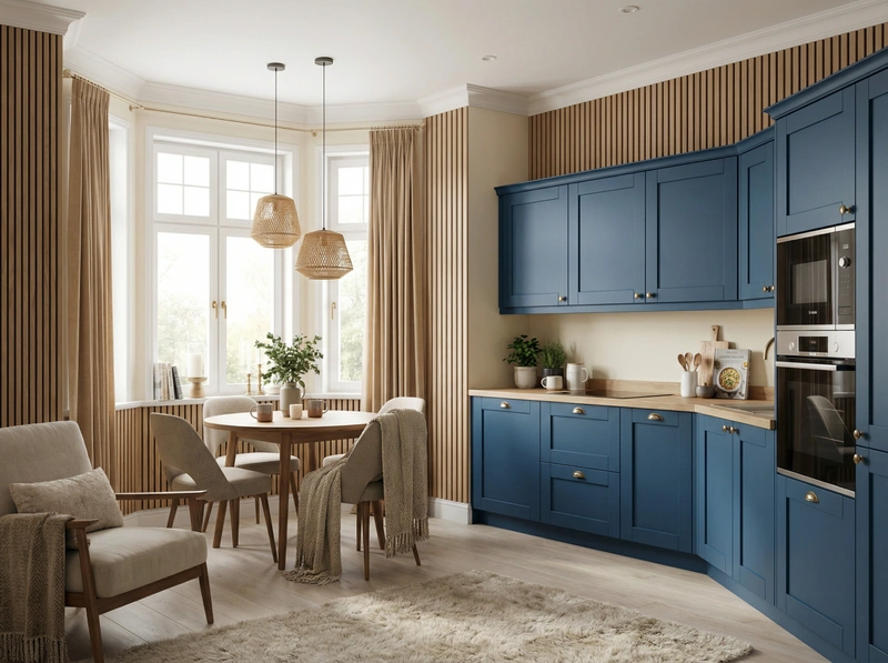 Дизайн интерьера в стиле Хюгге — Кухня от нейросети RoomGPT