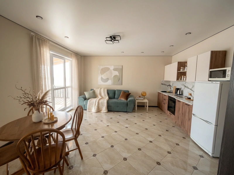 Дизайн интерьера в стиле Хюгге — Гостиная от нейросети RoomGPT