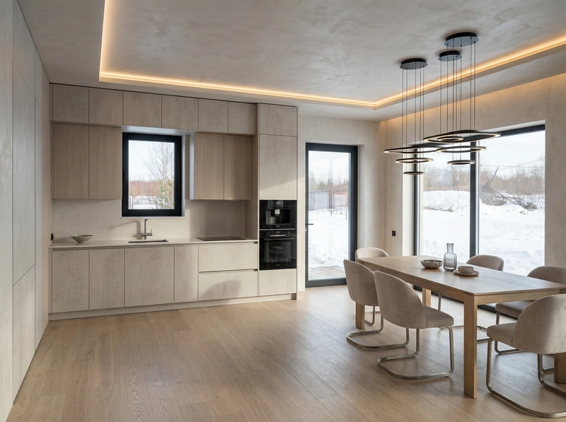 Дизайн гостиной в стиле Контемпорари — фото интерьера от нейросети RoomGPT