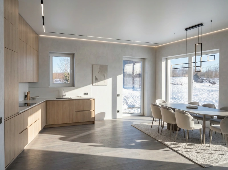 Дизайн интерьера в стиле Минимализм — Гостиная от нейросети RoomGPT