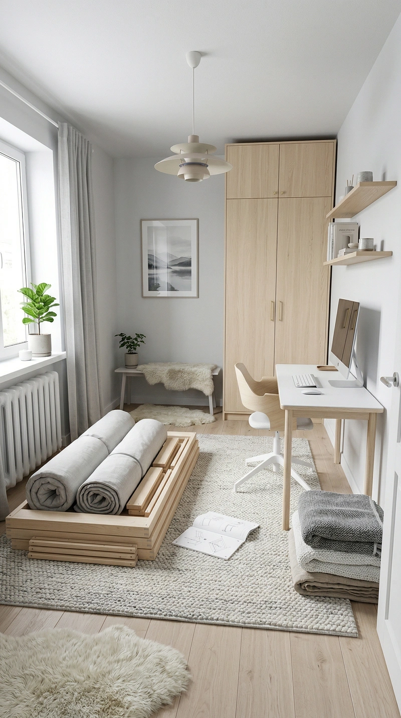 Дизайн гостиной в стиле Хюгге — фото интерьера от нейросети RoomGPT