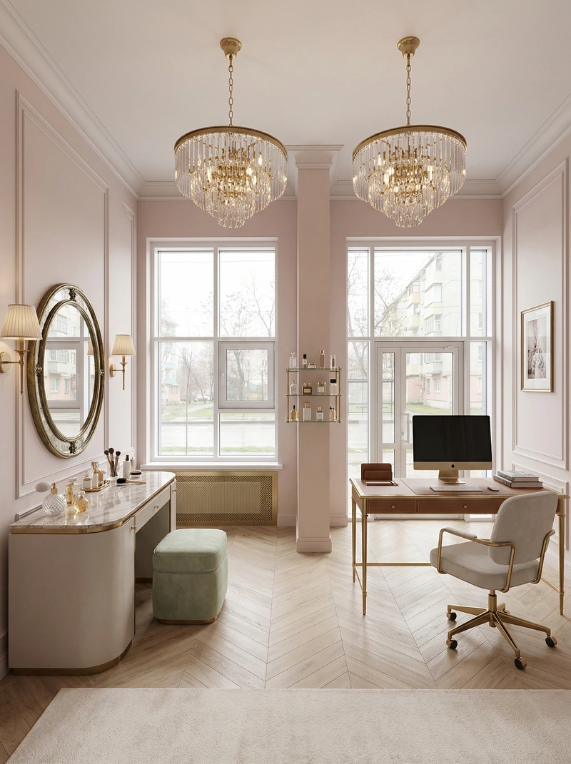 Дизайн интерьера в стиле Неоклассика — Кабинет от нейросети RoomGPT