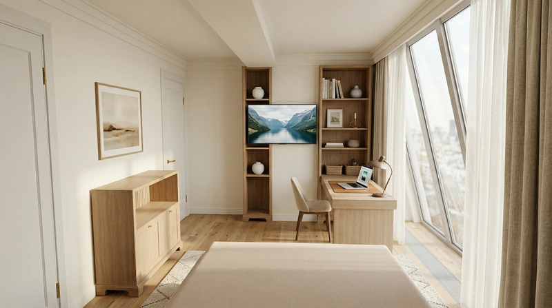 Дизайн интерьера в стиле Хюгге — Спальня от нейросети RoomGPT