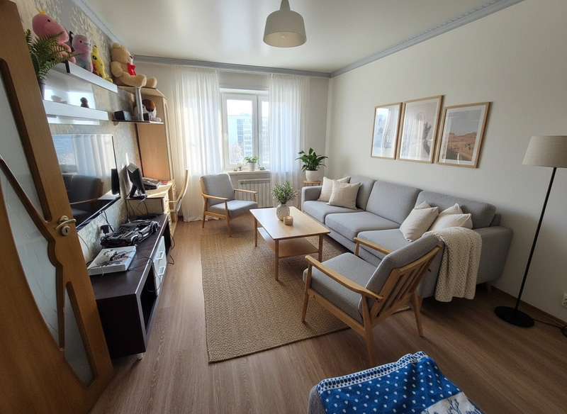 Дизайн интерьера в стиле Хюгге — Гостиная от нейросети RoomGPT