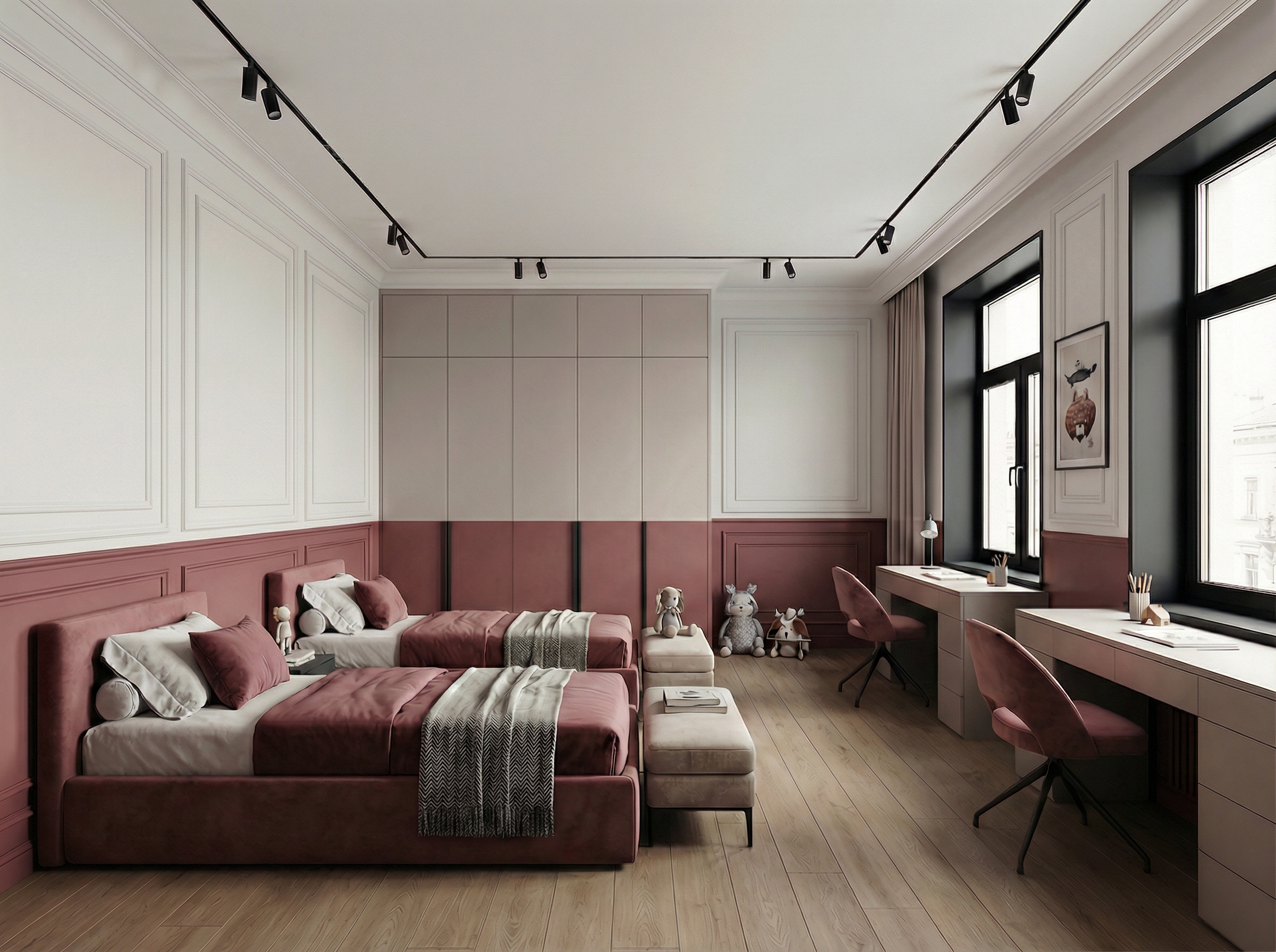 Дизайн детской в стиле Контемпорари — фото интерьера от нейросети RoomGPT