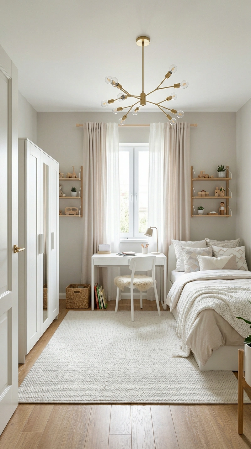 Дизайн детской в стиле Сканди — фото интерьера от нейросети RoomGPT