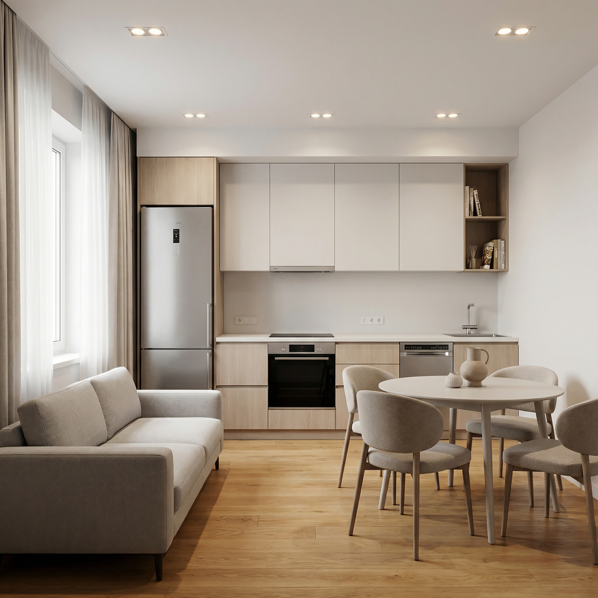 Дизайн кухни в стиле Минимализм — фото интерьера от нейросети RoomGPT