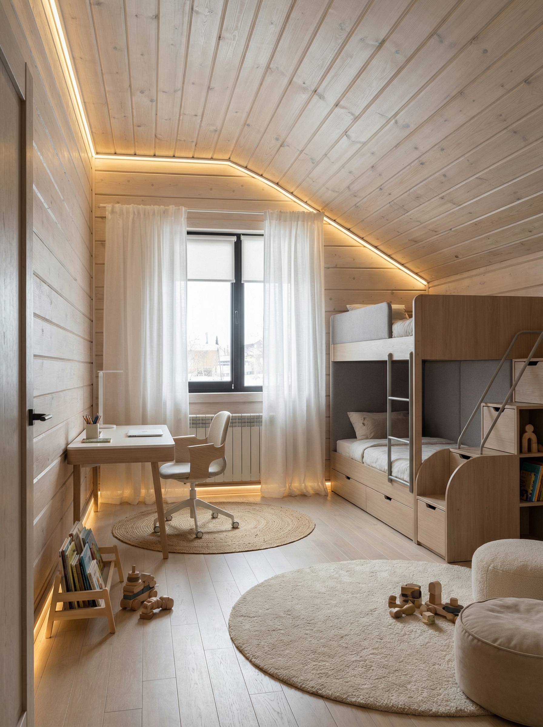 Дизайн детской в стиле Минимализм — фото интерьера от нейросети RoomGPT